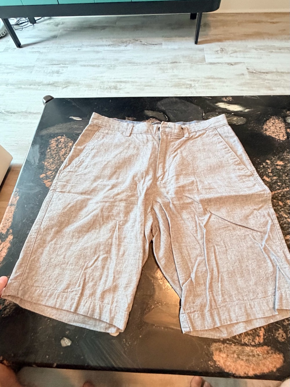 Banana Republic Men's Flat-Front Shorts - Light Tan
